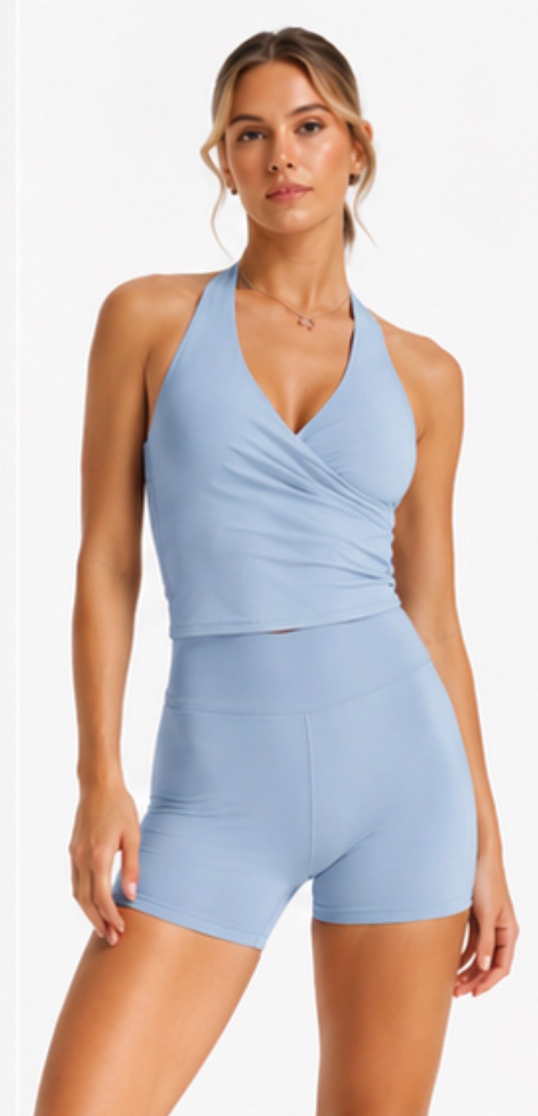 Kaylen Blue Halter Top