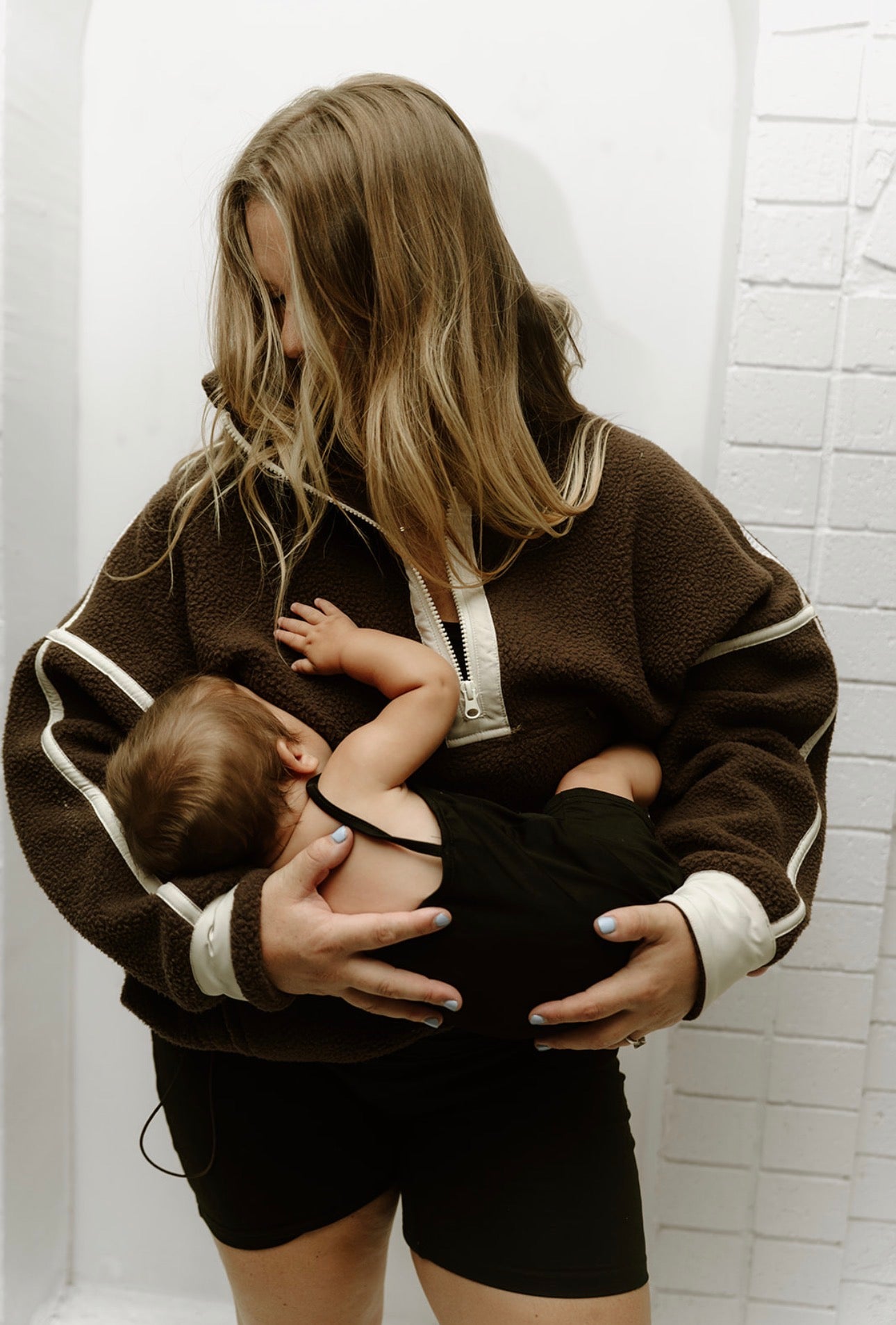 Breastfeeding Sherpa Fleece Jumper