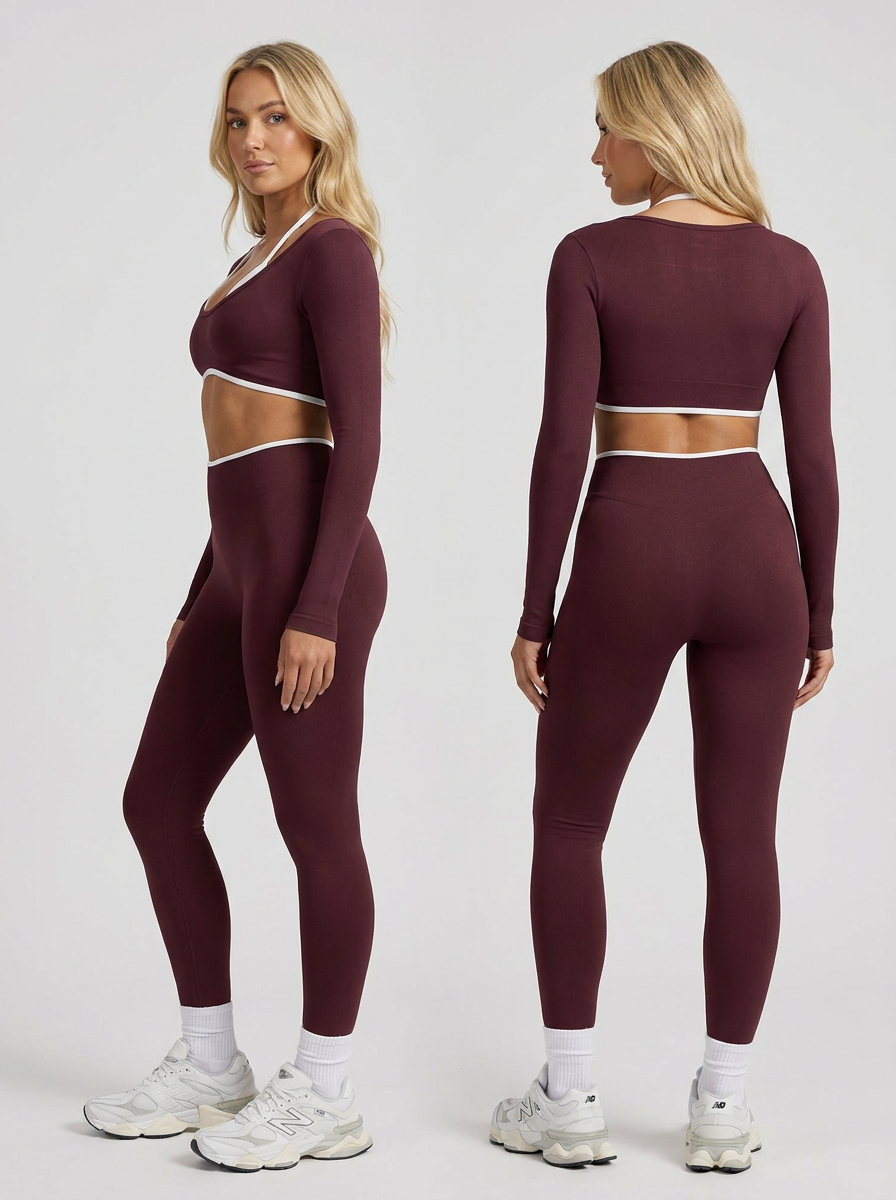 Merlot Firm Long Sleeve Crop